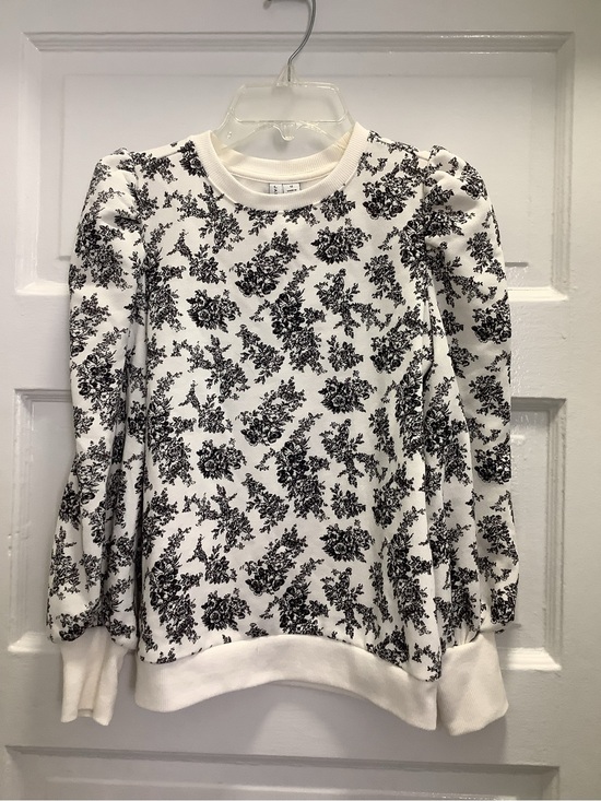 Janie and Jack Other - NWT Janie and Jack Black & White Toile Puff Sleeve Sweatshirt (Sz 12)